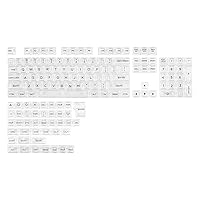KiiBOOM Transparent PC Keycaps Set, 146 Keys ASA Profile ANSI ISO Layout RGB Shine Through Keycaps for Mechanical Keyboard, Compatible with Mx Switches (Clear)