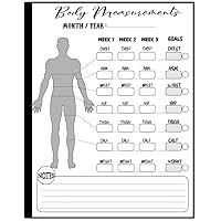 Body Measurement Chart: body measurement tracker, Journal, Notebook, tracker, Weekly weight loss tracker For boys & men ,120 Page, Size 8.5