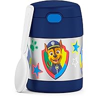 FUNTAINER 10 Ounce Stainless Steel Vacuum Insulated Kids Food Jar with Spoon, Paw Patrol- Boy