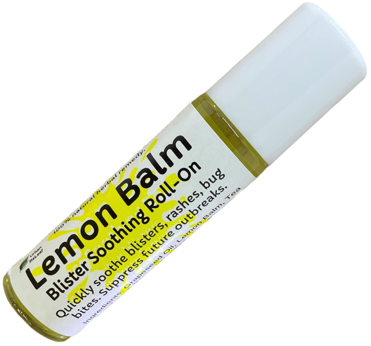 Urban ReLeaf Lemon Balm ROLL-ON! Quickly Soothe Blisters, Bumps, Rashes, Bug Bites. 100% Natural. Goodbye, Itchy red Bumps!