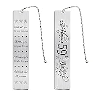Happy 59th Birthday Gifts for Women Men, 59 Year Old Birthday Bookmark Gift for Him Her, Happy 59 Yr Bday Book Mark for Female Male, 1964 Bd Present, 59 th Birthday Card Decoration