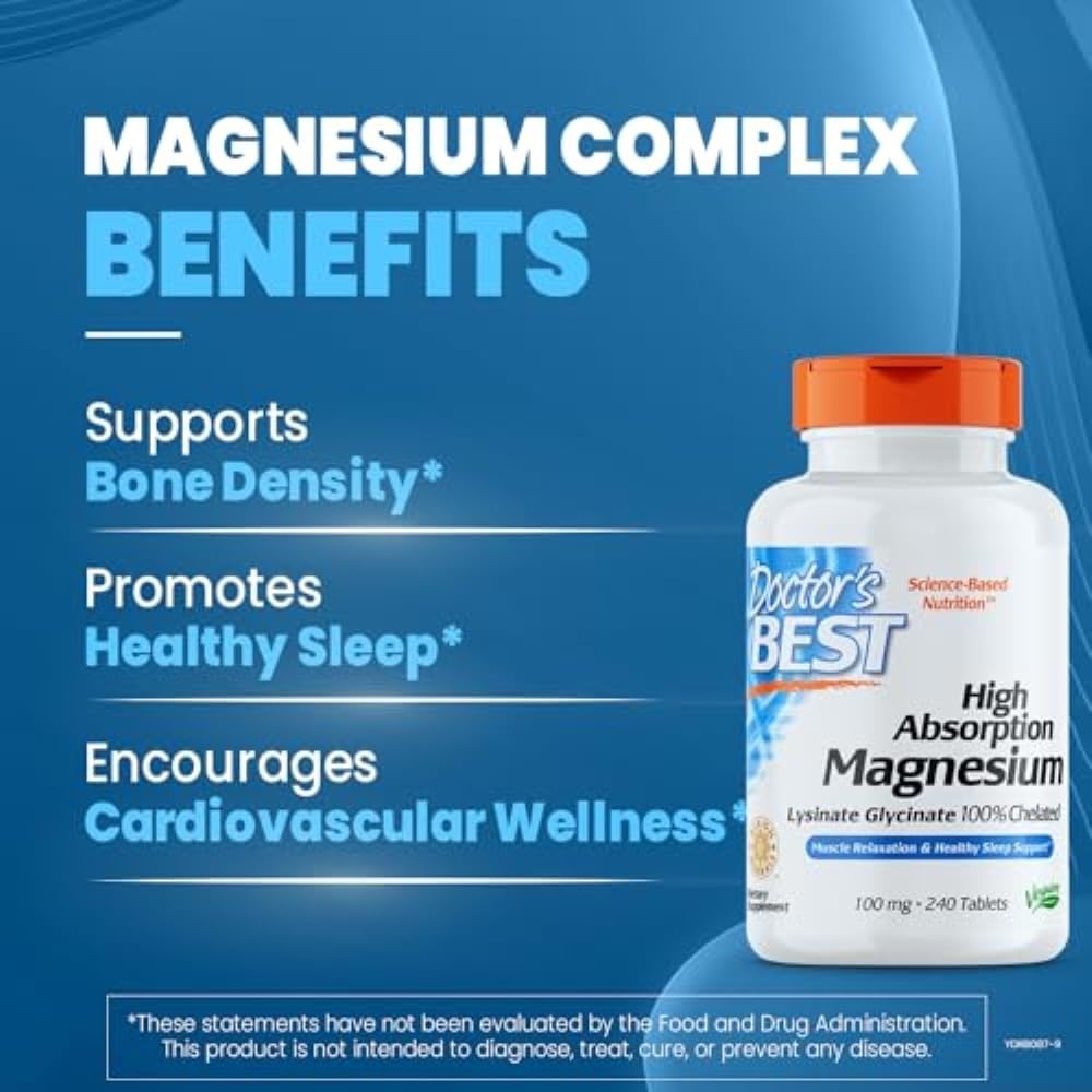 Life Extension Two-Per-Day High Potency Multi-Vitamin & Mineral Supplement & Doctor's Best High Absorption Magnesium Glycinate Lysinate, 100% Chelated