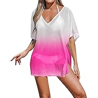 Swim Coverups For Women Plus Size Swim Cover Up Shorts Set Two Piece Cover Ups for Women Swimwear Cover Up Wit