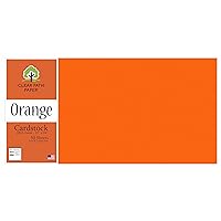 Clear Path Paper - Orange Cardstock - 12 x 24 inch - 65Lb Cover - 50 Sheets