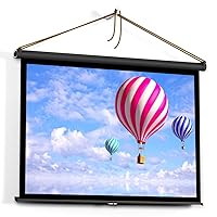 50-inch Projector Screen 4:3 Tabletop Projection Screen Manual Pull Up Folding Projecting Screen Home Theater for DLP Projector