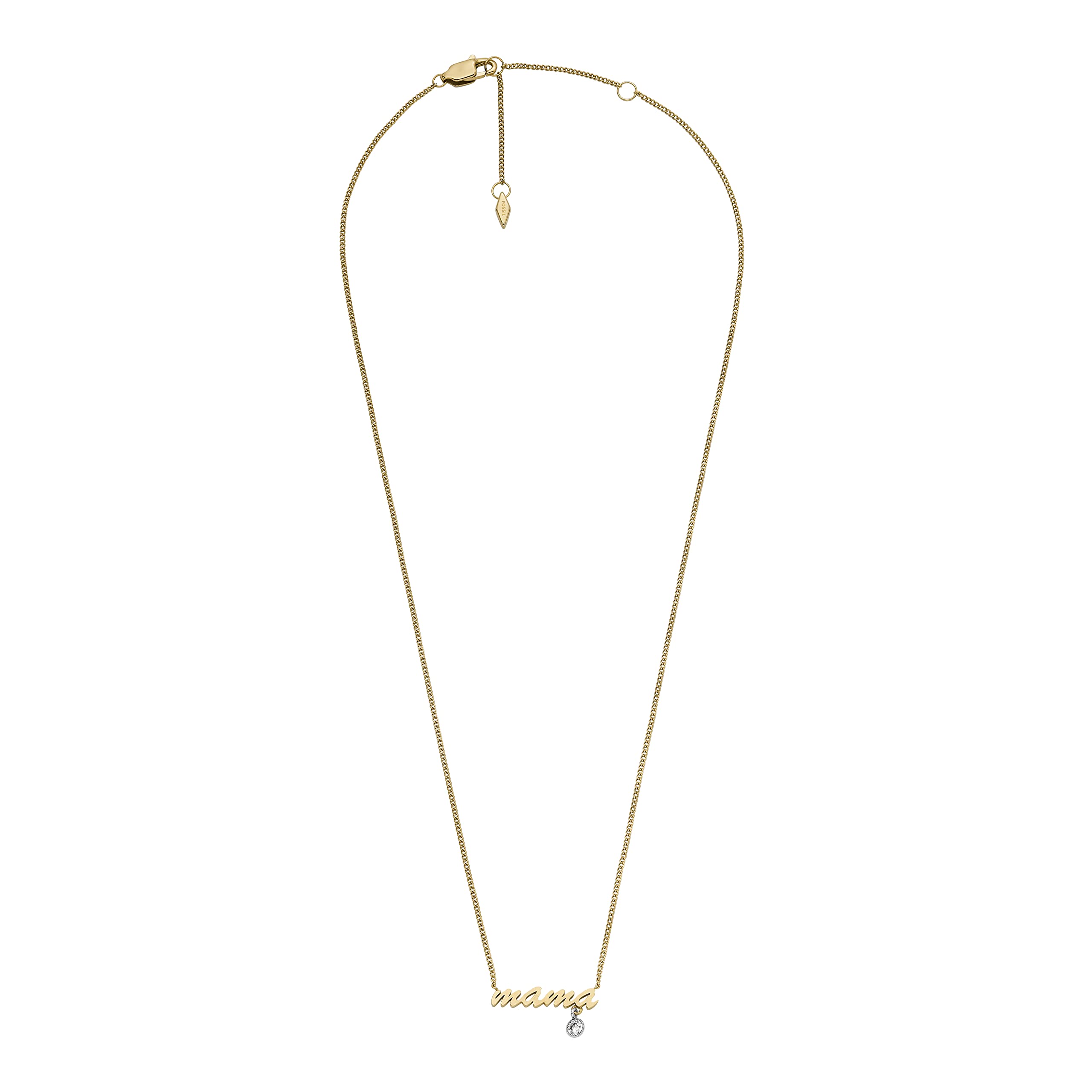 Fossil Women's Gold-Tone Stainless Steel Pendant Chain Necklace for Women