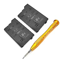 New for PSP3000 PSP2000 Rechargeable Li-ion Battery Pack 2 Long Life Replacement, for Sony PSP Slim 3000 2000 Series Consoles, PSP-S110 4 Hours Lithium Batteries Low Indicator + Screwdriver