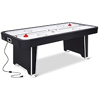 RayChee 84” Air Hockey Table, Indoor Hockey Table for Adults Full Size, Air Hockey Game Table with Electronic Timing, Game Sounds, Strong Motor and Double-Sided Digital LED Scoreboard for Game Room