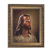 Christian Brand Inspirational Print The Head of Christ-Sallman, 13-Inch, Ornate Gold Frame, 1.50