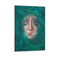 Ophelia Surreal Poster Ornament Victorian Poster (2) Wall Art Paintings Canvas Wall Decor Home Decor Living Room Decor Aesthetic Prints 08x12inch(20x30cm) Frame-style