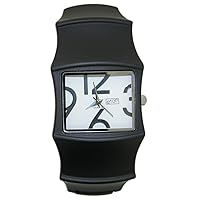 Eton Ladies White Dial Black Tone Metal Bangle Style Fashion Watch 3024L