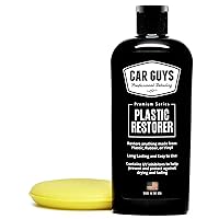 Plastic Restorer | Bring Plastic, Rubber, and Vinyl Back to Life! | User Friendly Trim Restorer | Safe Auto Detailing Supplies | 8 Oz Kit with Foam Applicator