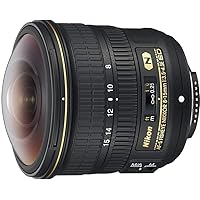 Nikon AF-S FISHEYE NIKKOR 8-15mm f/3.5-4.5E ED F/4.5-29 Fixed Zoom Camera Lens, Black