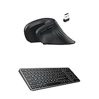 iClever Bluetooth Keyboard, Wireless Keyboard with Numeric Keypad, Multi-Device Rechargeable and Stable Connection Compact Size Bluetooth Keyboard for MacBook, Laptop, iPad, iPhone, Tablet, Windows