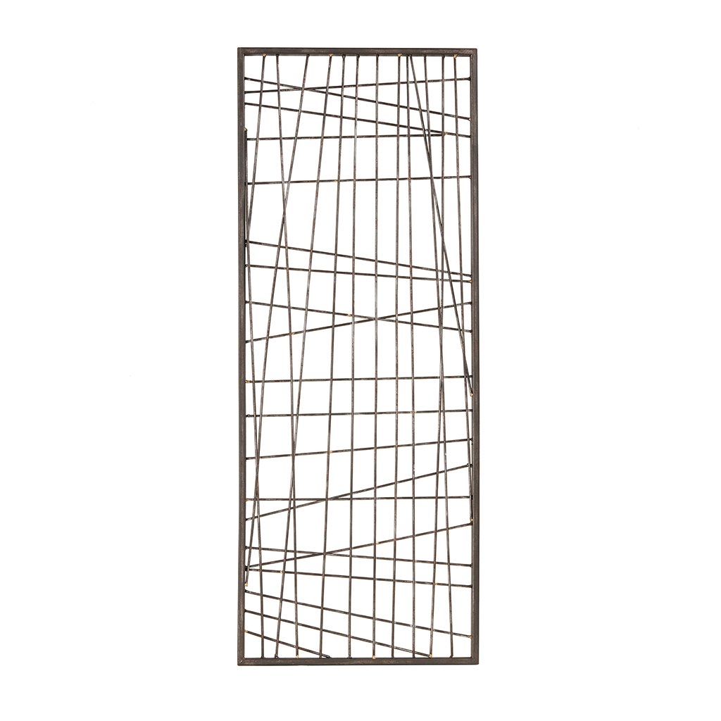 INK+IVY Savoy Wall Art Living Room Décor - Modern Abstract Metal Wire Design Home Accent Entry Way Decoration Ready to Hang Panel for Bedroom, 13.8