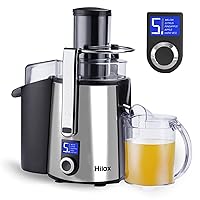 Centrifugal Juicer Machine - LCD Monitor 1100W Juice Maker Extractor, 5-Speed Juice Processor Fruit and Vegetable, 3