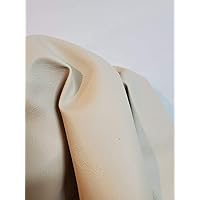 | Beige Off White Cream | Soft Faux Vegan Leather PU (Peta Approved Vegan) | 1 yd (36 Length x 54 inch Wide) Cut by The Yard | Synthetic Pleather 0.9 mm Smooth Upholstery | 36