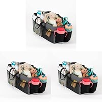 Diono Travel Pal XL Back Seat Car Organizer, 12 Compartments for Kids and Pet Toys, Insulated Drink Holder, Dividable Storage, Reinforced Carry Handles, Collapsible Car Organizer, Folds (Pack of 3)