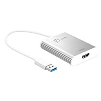 j5create USB 3.0 to 4K HDMI Display Adapter USB 3.0 Male Type-A Connector | HDMI Female Connector | 4K UHD | Resolution Up to 3840 x 2160 @ 30 Hz | Aluminum Housing (JUA354)