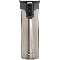 West Loop Stainless Steel 24oz Vacuum-Insulated Travel Mug, Spill-Proof Lid, Hot up to 5 Hours and Cold up to 12 Hours