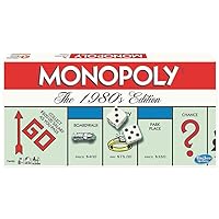 Monopoly The 1980's Edition With Original 1980's Artwork & Components incl. All Classic Tokens, by Winning Moves Games USA, Classic Family Board Game with Classic Tokens, for 2 to 8 Players, Ages 8+