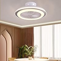 Ceiling Fans, Fan with Ceiling Light and Remote Control Mute Fan Lighting 3 Speeds Bedroom Led Ceiling Fan Light with Timer Modern Living Room Quiet Fan Ceiling Light