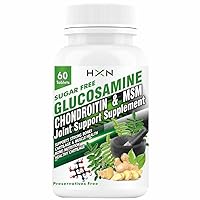 Glucosamine Hcl with Boswellia, Chondroitin, MSM, Vitamin D3, Hyaluronic Acid for Cartilage, Bone Health and Joint Support Supplement Collagen Peptides 1500mg -60 Tablet (Sugar Free, Pack 1)