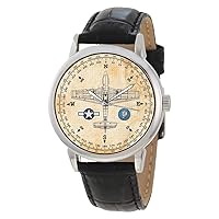 Vintage P51 Mustang World War II USAF Fighter Aircraft Compass Dial Art Solid Brass Collectible Men's Watch