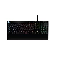 G213 Prodigy Gaming Keyboard, LIGHTSYNC RGB, Mech-Dome Keys, Multimedia Buttons, AZERTY Belgian Layout – Black