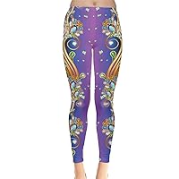CowCow Womens Stretchy Tights Colorful Watercolor Gem Pattern Leggings, XS - 5XL