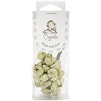Magnolia Vintage Cherry Blossoms Ruffle Paper, Green, 10-Pack