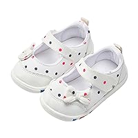 Newborn Shoes for Boys Infant Boys Girls Baby Newborn Sneakers Cute Polka Dot Print Bow Breathable Net Design Walking Sandals