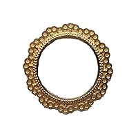 Melody Jane Dolls Houses House Miniature Accessory Round Mirror in Gold Frame 1:12 Scale
