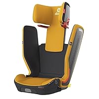 Diono Monterey 5iST FixSafe High Back Booster Car Seat with Expandable Height and Width, Compact Fold to Full Size Booster, Foldable, Portable Booster for Go-Anywhere Travel, Yellow Mineral