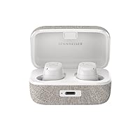 Sennheiser Consumer Audio MOMENTUM True Wireless 3 Earbuds -Bluetooth In-Ear Headphones for Music and Calls with ANC,Multipoint connectivity,IPX4,Qi charging,28-hour Battery Life Compact Design,White