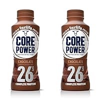 Fairlife Core Power 26g Protein Milk Shakes, Ready To Drink for Workout Recovery, Chocolate, 14 Fl Oz (Pack of 2)