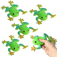 Jenaai 24 Pack Mini Frog Toy Rubber Frogs Green Realistic Toy Frogs Tiny  Frogs Rainforest Animals Figures for Frog Party Favors, Early Education