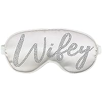 Bride Gift Sleep Mask - Crystal Wifey White Sleep Mask - Bachelorette Party Supplies Blackout Eye Mask - White(RS Wfy)