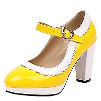Womens Fashion 7CM High Heels Lolita Princess Single Shoes Platform Ankle Strap Maid Mary Jane Pumps