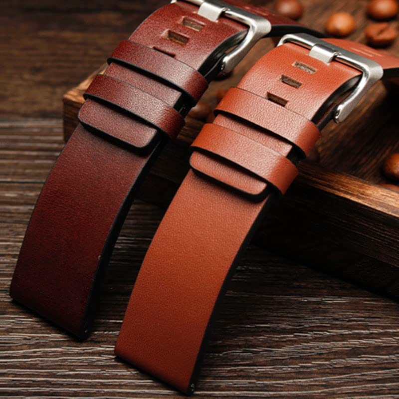 TPUOTI Cow Leather Strap For DIESEL Watchband DZ7312 | DZ4323 | DZ7257 With Stainless Steel Pin Buckle Strap 24 26 27 28 30mm Flat Band