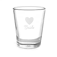 Wedding Party Heart Shot Glass, Bride