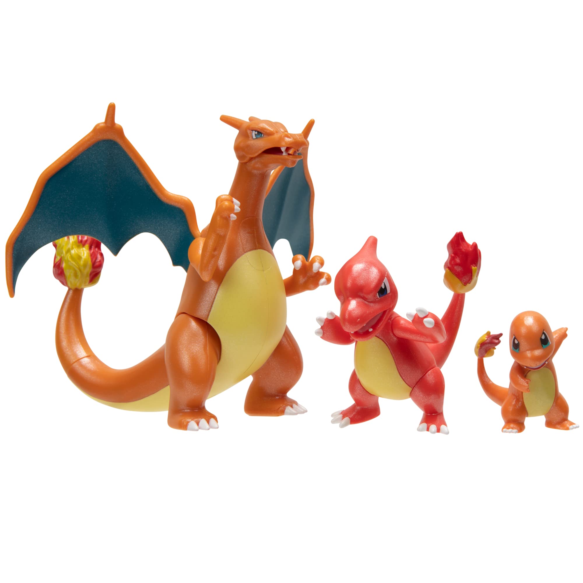 Pokemon Select Evolution 3 Pack - Features 2-Inch Charmander, 3-Inch Charmeleon and 4.5-Inch Charizard Battle Figures