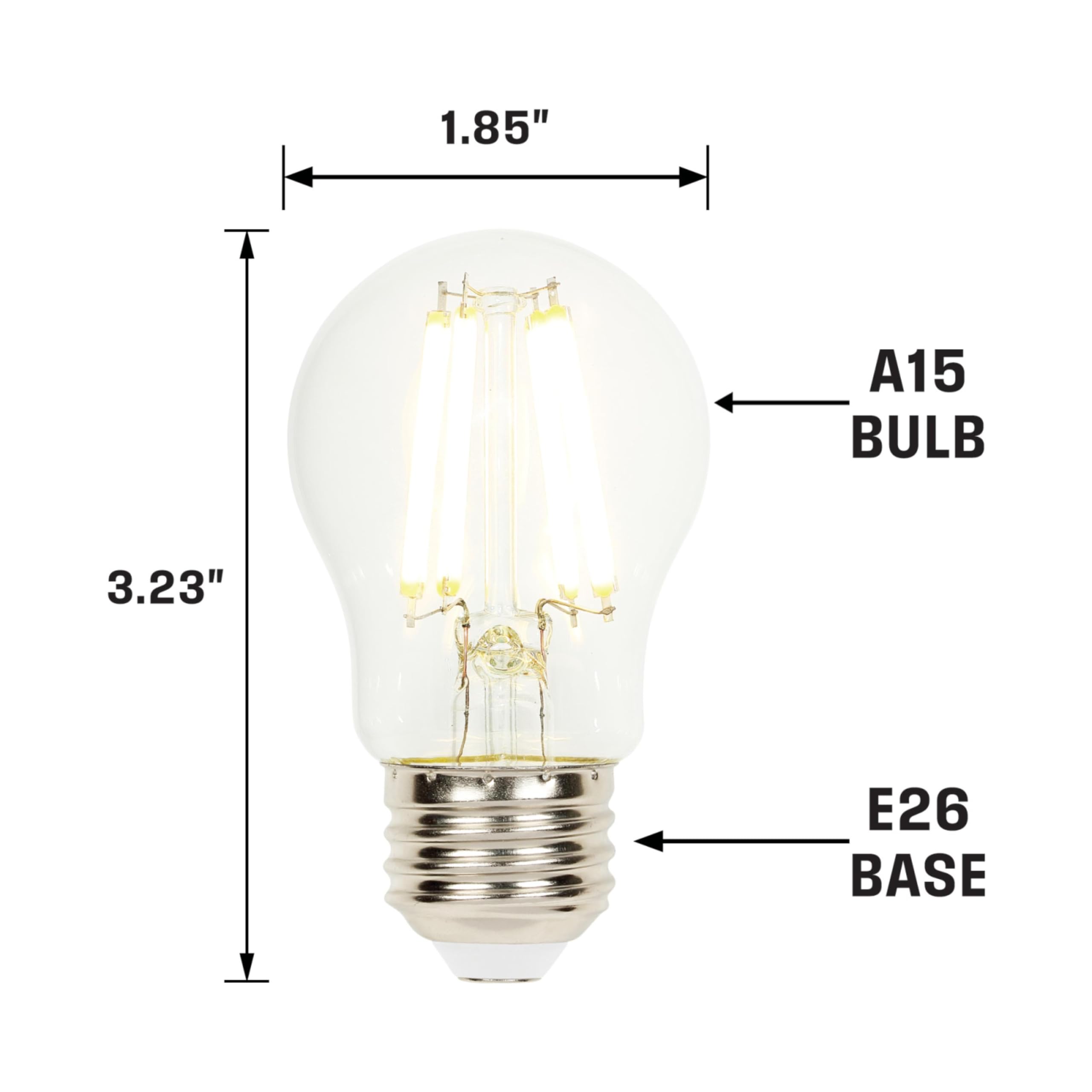 Westinghouse Lighting 5279000 9 Watt (100 Watt Equivalent) A15 Dimmable Clear Filament LED Light Bulb, Medium Base