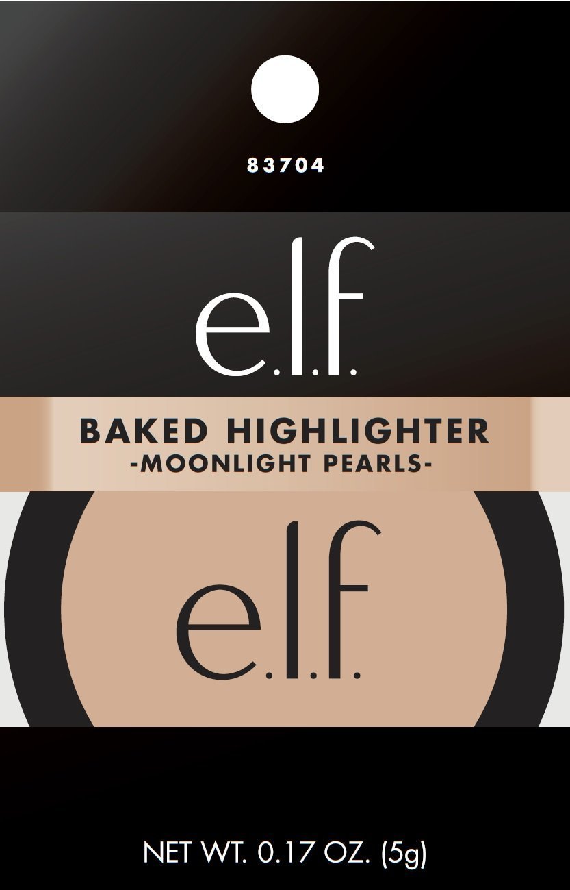 e.l.f, Baked Highlighter, Sheer, Shimmering, Hydrating, Blendable, Glides On, Creates a Radiant Glow, Nourishes, Moonlight Pearls, Infused with Vitamin E, Jojoba and Grape Oils, 0.16 Oz