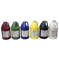 Sax True Flow Heavy Bodied Acrylic Paint - 1/2 Gallon - Set of 6 - Assorted Colors