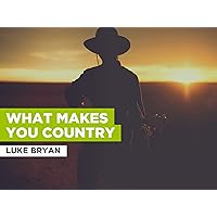 What Makes You Country in the Style of Luke Bryan