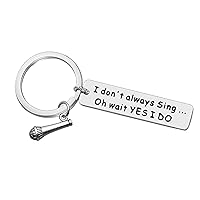 Baipilu Music Lovers Gift Keychain Singer Gift Jewelry Singing Music Lover Gift for Friend Women Men Funny Singer Jewelry Gift Music Lovers Jewelry for Girls Birthday Graduation Gifts