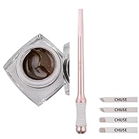 CHUSE M264 Brown Coffee + M99 Microblading Pen(Gold)