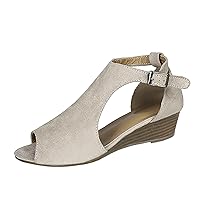 Women's Classic Flock Wedge Sandal Open Toe Espadrille Wedge Sandals Dress Shoes 2024 Summer Sandals