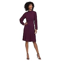 Maggy London Women's Plus Size Long Sleeve Catalina Crepe Dress Workwear Event Guest of Wedding